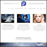 Screen shot of the Perceptive Photography website.