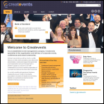 Screen shot of the Createvents Ltd website.