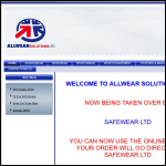 Screen shot of the Allwear Solutions Ltd website.