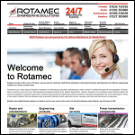 Screen shot of the Rotamec Ltd website.