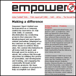 Screen shot of the Empower-sport Ltd website.