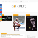 Screen shot of the G Tickets Ltd website.
