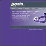 Screen shot of the Goals Soccer Centres website.