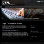 Screen shot of the Digital Transcription for Lawyers (DTFL) website.