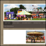 Screen shot of the Premier Rides website.
