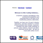 Screen shot of the Elite Cooling Solutions Ltd website.