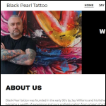 Screen shot of the Black Pearl Tattoo Ltd website.