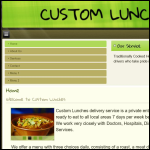 Screen shot of the Custom Lunches Ltd website.