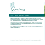 Screen shot of the Acanthus Accountancy Ltd website.