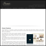 Screen shot of the Finesse Fireplaces website.