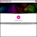 Screen shot of the Hippo Signs & Media website.