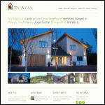 Screen shot of the Ty Afal Timber Frames website.