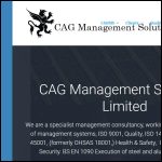 Screen shot of the Cag Management Solutions Ltd website.