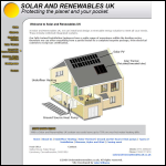 Screen shot of the Solar & Renewables UK website.