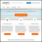 Screen shot of the Carpet Cleaning & Upholstery Cleaning By CarpetFirst! website.