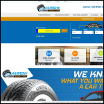 Screen shot of the Harrow Mobile Tyres website.