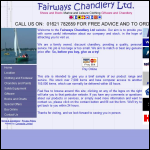 Screen shot of the Fairways Chandlery Ltd website.