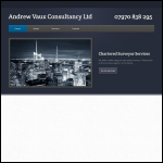 Screen shot of the Andrew Vaux Consultancy Ltd website.