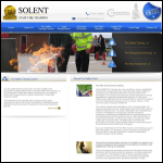 Screen shot of the Solent Staff Fire Training Ltd website.