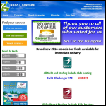 Screen shot of the Reads Caravans Ltd website.