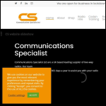 Screen shot of the Communication Specialists Ltd website.