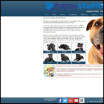Screen shot of the Happy Staffie Rescue website.