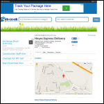 Screen shot of the Heyes Express Delivery website.