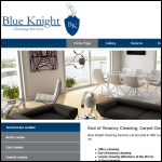 Screen shot of the Blue Knight Cleaning Services Ltd website.