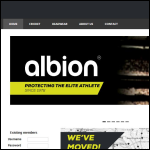 Screen shot of the Albion Sports Ltd website.