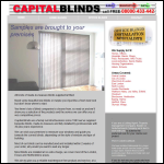 Screen shot of the Capital Blinds website.