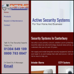 Screen shot of the Active Security Systems (South) Ltd website.