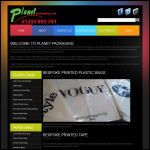Screen shot of the Planet Packaging Ltd website.
