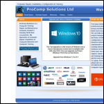 Screen shot of the Procomp Solutions Ltd website.