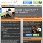 Screen shot of the PostureMinder Ltd website.