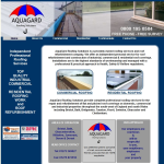 Screen shot of the AquaGard Roofing Solutions website.