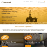 Screen shot of the Cleansorb Ltd website.