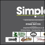 Screen shot of the Simple Leisure Ltd website.