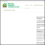 Screen shot of the Energy Reports London Ltd website.