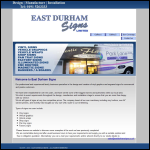 Screen shot of the East Durham Signs Ltd website.
