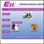 Screen shot of the Express Moulds Ltd website.