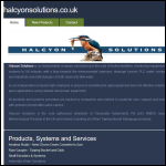 Screen shot of the Halcyon Solutions website.