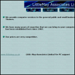 Screen shot of the LittleMay Associates Ltd website.