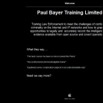 Screen shot of the Paul Bayer Training Ltd website.