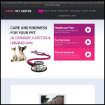 Screen shot of the Abbey Veterinary Centre (Grimsby) Ltd website.