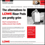Screen shot of the Lowe Riser Pod Ltd website.
