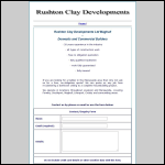 Screen shot of the Rushton Clay Developments Ltd website.