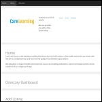 Screen shot of the Learning for Care Ltd website.