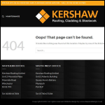 Screen shot of the K Kershaw Roofing Ltd website.