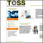 Screen shot of the Tess Electrical Mechanical Ltd website.