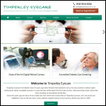 Screen shot of the Timperley Eyecare Ltd website.